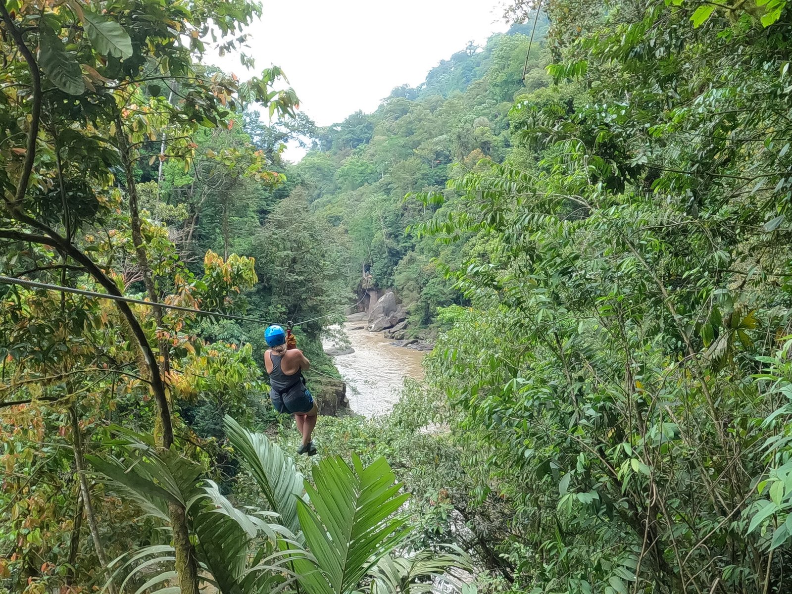 Zipline over Pacuare River